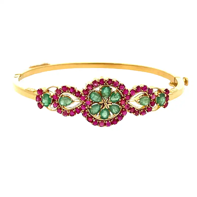 Enchanting Garden Charm Gold Bracelet - Free size